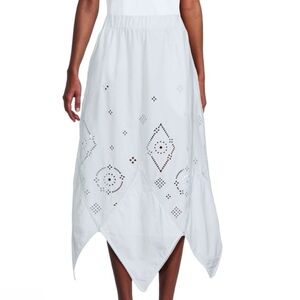 NWT Ganni Broderie Anglaise Midi Skirt Size 36/US4